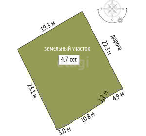 Дом 80м², 1-этажный, участок 5 сот.  