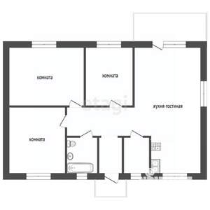 Дом 105м&sup2;, 1-этажный, участок 6 сот.  