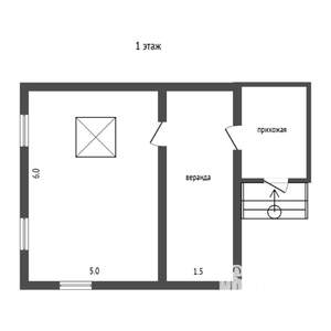 Дом 45м&sup2;, 2-этажный, участок 6 сот.  