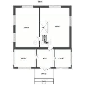 Дом 54м², 2-этажный, участок 13 сот.  