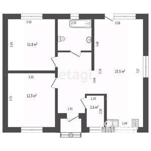 Дом 100м², 1-этажный, участок 8 сот.  