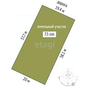 Дом 28м&sup2;, 1-этажный, участок 8 сот.  