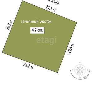 Дом 51м², 2-этажный, участок 6 сот.  