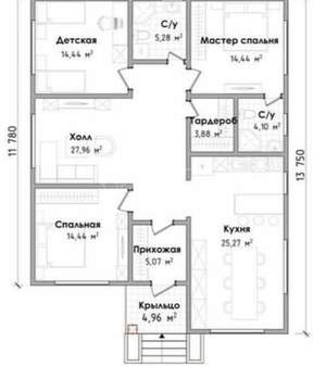 Дом 135м², 1-этажный, участок 6 сот.  