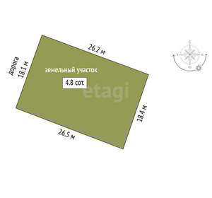 Дом 48м&sup2;, 2-этажный, участок 5 сот.  