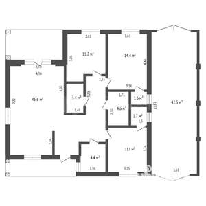 Коттедж 152м², 1-этажный, участок 9 сот.  