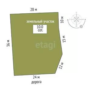 Дом 35м², 1-этажный, участок 10 сот.  