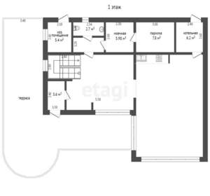 Дом 150м&sup2;, 2-этажный, участок 24 сот.  