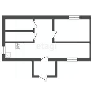 Дом 52м&sup2;, 1-этажный, участок 8 сот.  