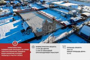 Дом 37м², 2-этажный, участок 8 сот.  