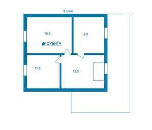 Дом 102м&sup2;, 2-этажный, участок 0 сот.  