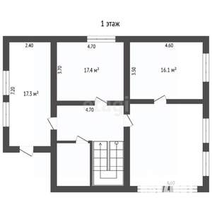 Дом 188м², 2-этажный, участок 9 сот.  