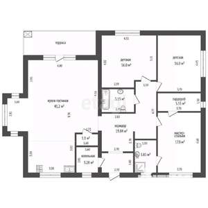 Дом 152м&sup2;, 1-этажный, участок 10 сот.  