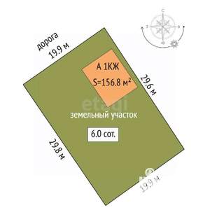 Дача 157м², 1-этажный, участок 6 сот.  