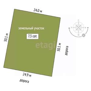 Дом 110м&sup2;, 1-этажный, участок 7 сот.  