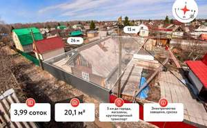 Дом 20м&sup2;, 2-этажный, участок 4 сот.  