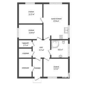 Коттедж 95м², 1-этажный, участок 5 сот.  