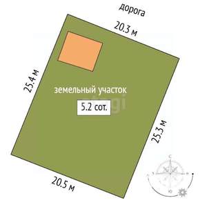 Дом 46м&sup2;, 2-этажный, участок 5 сот.  