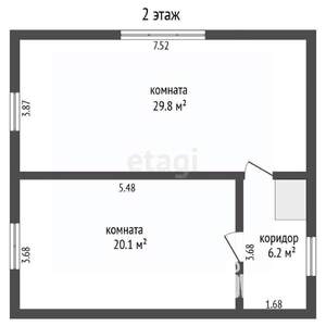Дом 122м², 2-этажный, участок 16 сот.  