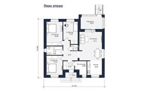 Дом 126м&sup2;, 1-этажный, участок 8 сот.  