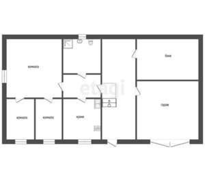 Дом 58м², 1-этажный, участок 2 сот.  