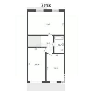 Таунхаус 168м&sup2;, 3-этажный, участок 2 сот.  