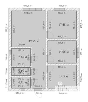 Дом 101м&sup2;, 1-этажный, участок 6 сот.  