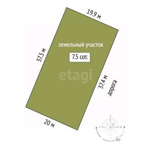 Дача 80м², 1-этажный, участок 8 сот.  