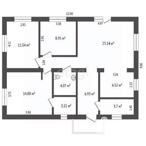 Дом 70м², 1-этажный, участок 5 сот.  