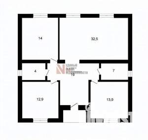 Дом 110м², 1-этажный, участок 6 сот.  