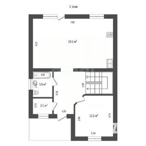 Дом 129м&sup2;, 2-этажный, участок 6 сот.  