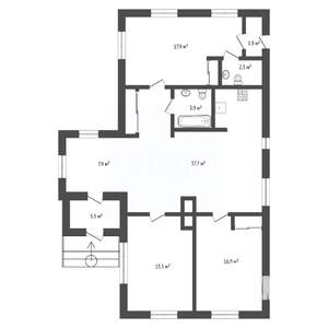 Дом 114м&sup2;, 1-этажный, участок 8 сот.  