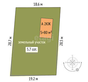 Дача 78м², 2-этажный, участок 6 сот.  