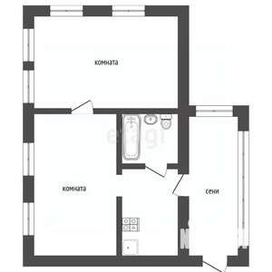 Дом 42м&sup2;, 1-этажный, участок 5 сот.  