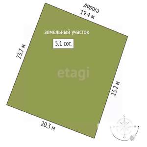 Дом 119м², 2-этажный, участок 5 сот.  