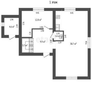 Дом 134м&sup2;, 2-этажный, участок 11 сот.  