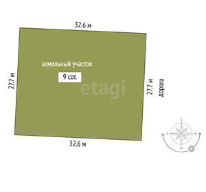 Дом 115м², 1-этажный, участок 9 сот.  