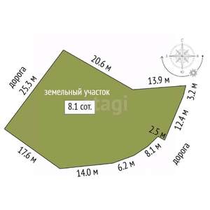 Дом 40м&sup2;, 1-этажный, участок 8 сот.  