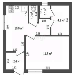 Дом 36м&sup2;, 1-этажный, участок 3 сот.  