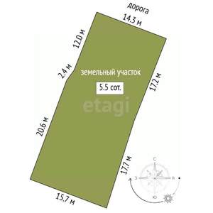 Дом 50м², 1-этажный, участок 5 сот.  