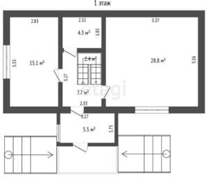 Дом 170м², 2-этажный, участок 659 сот.  