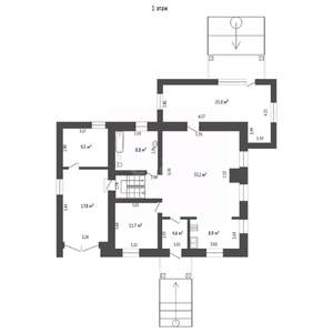 Дом 225м&sup2;, 2-этажный, участок 12 сот.  