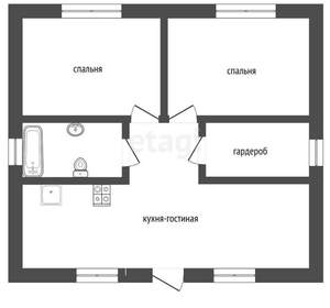 Дом 71м², 1-этажный, участок 5 сот.  