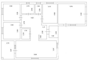 Коттедж 130м&sup2;, 1-этажный, участок 8 сот.  