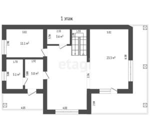 Дом 190м², 2-этажный, участок 6 сот.  