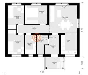 Дом 71м&sup2;, 1-этажный, участок 1 сот.  