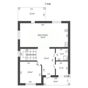 Дом 153м², 2-этажный, участок 10 сот.  