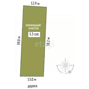 Дом 50м², 2-этажный, участок 5 сот.  