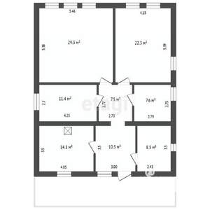 Дом 112м&sup2;, 1-этажный, участок 6 сот.  