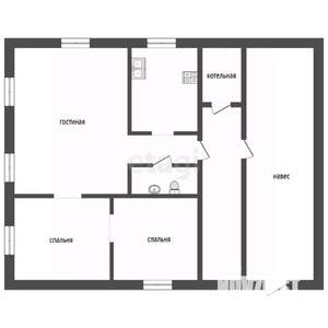 Дом 68м&sup2;, 1-этажный, участок 24 сот.  